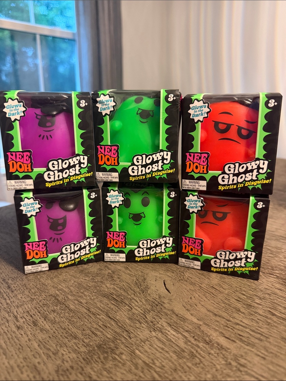 Schylling Needoh Bundle Lot Set 6 Glowy Ghost Squishy Halloween Chase Rare